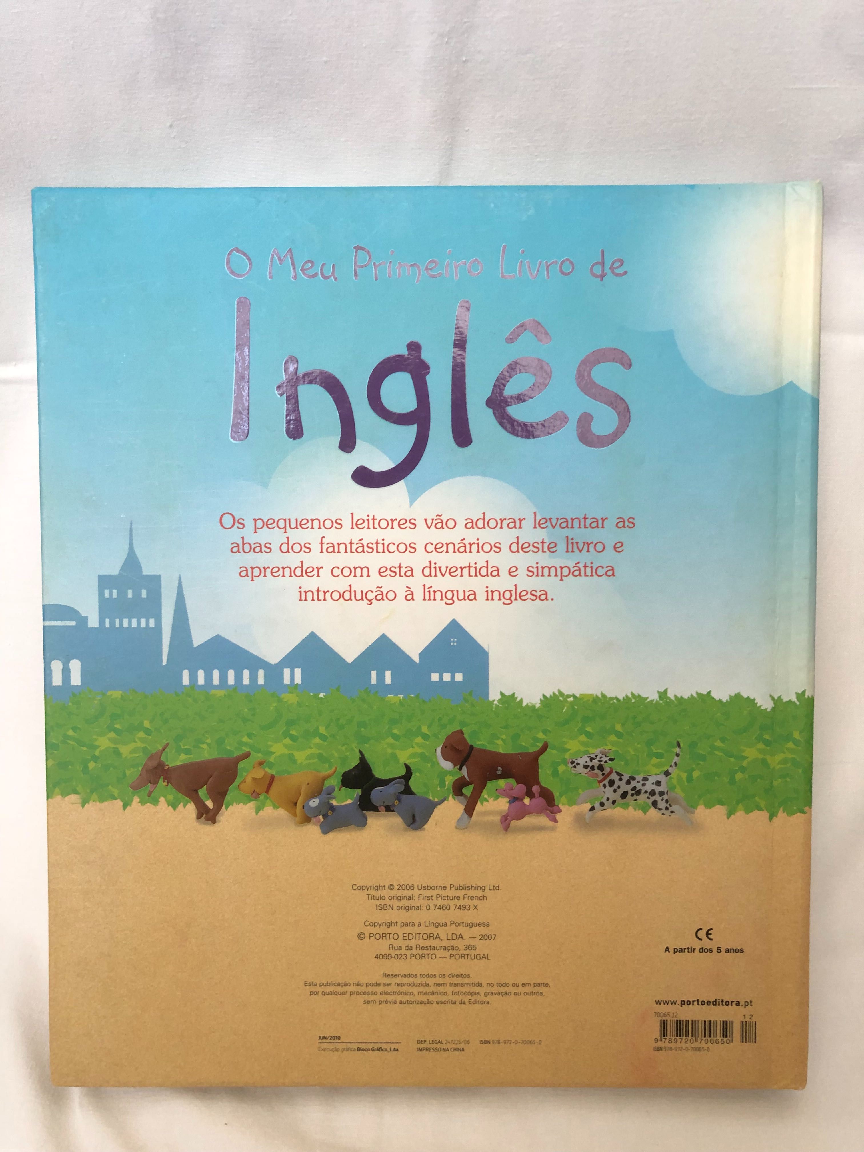 Livro da infantil para aprender inglês, com abas