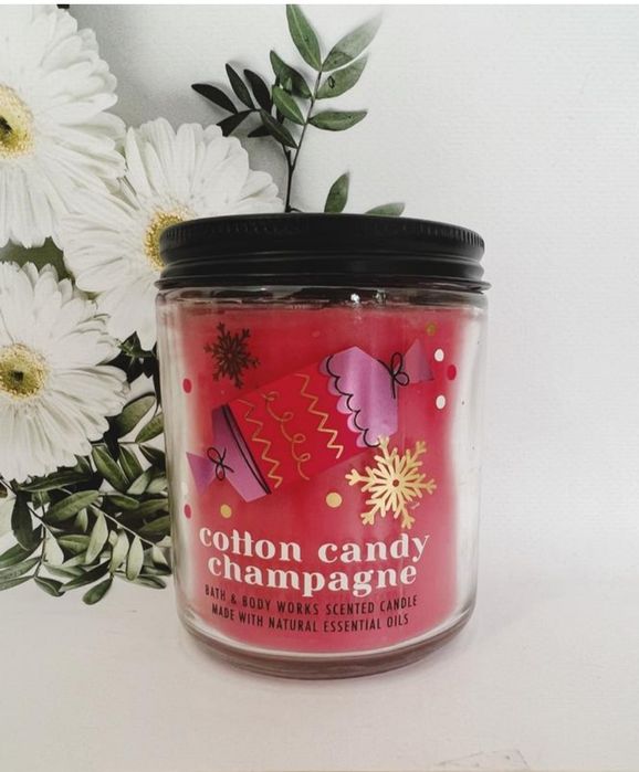 Ароматична свічка Cotton candy champagne від Bath and body works