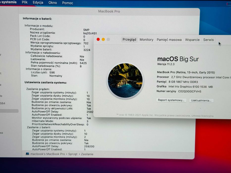 MacBook Pro 13 2015 i5 8GB RAM 256GB SSD Silver Super Stan