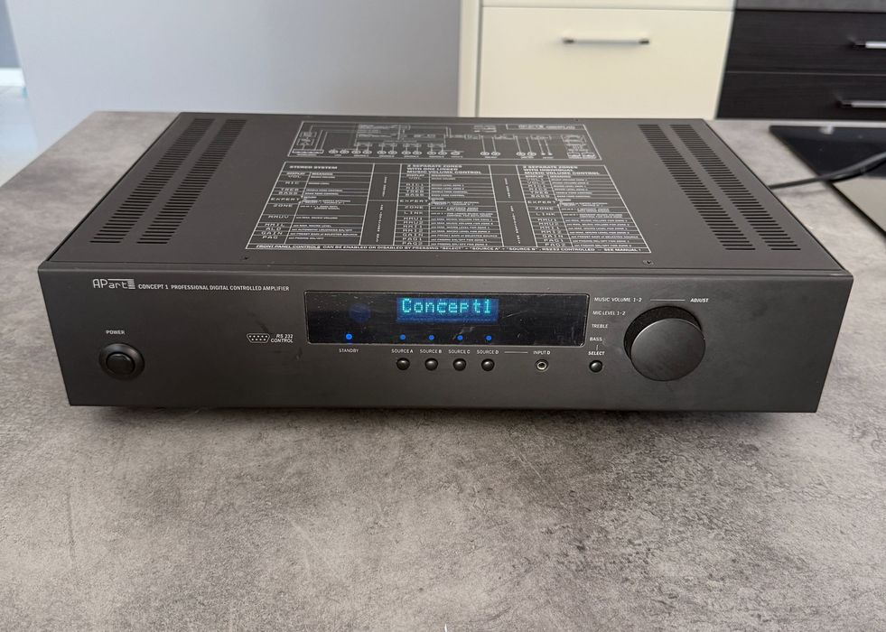 Wzmacniacz zintegrowany APART Concept 1 (T) 2 x 60 Watt 100 V Poznań