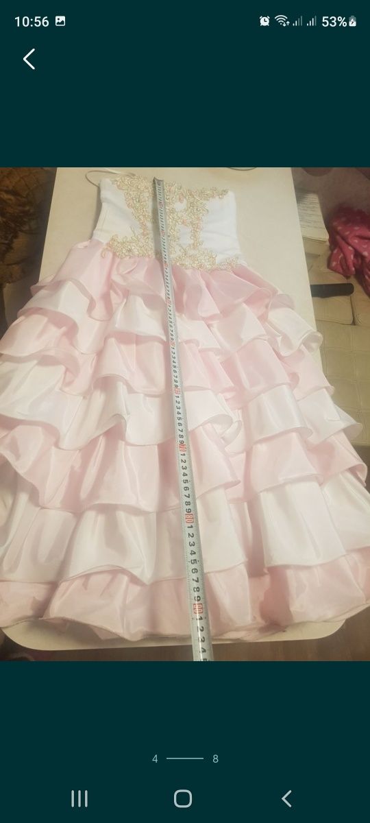 Бальное шикарное платье 6-9 лет на девочку выпускной садик праздничное