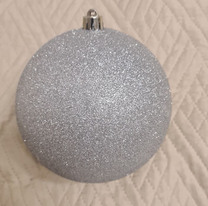 Bombka srebrna na choinkę