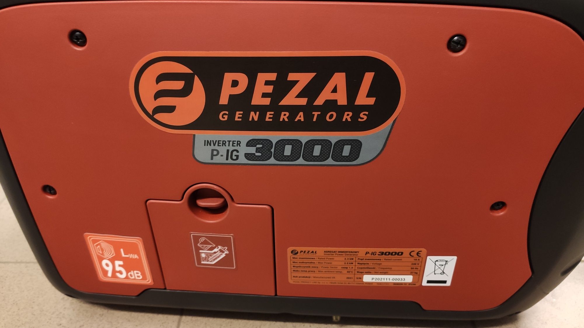 Agregat prądotwórczy inwerterowy Pezal P-IG 3000