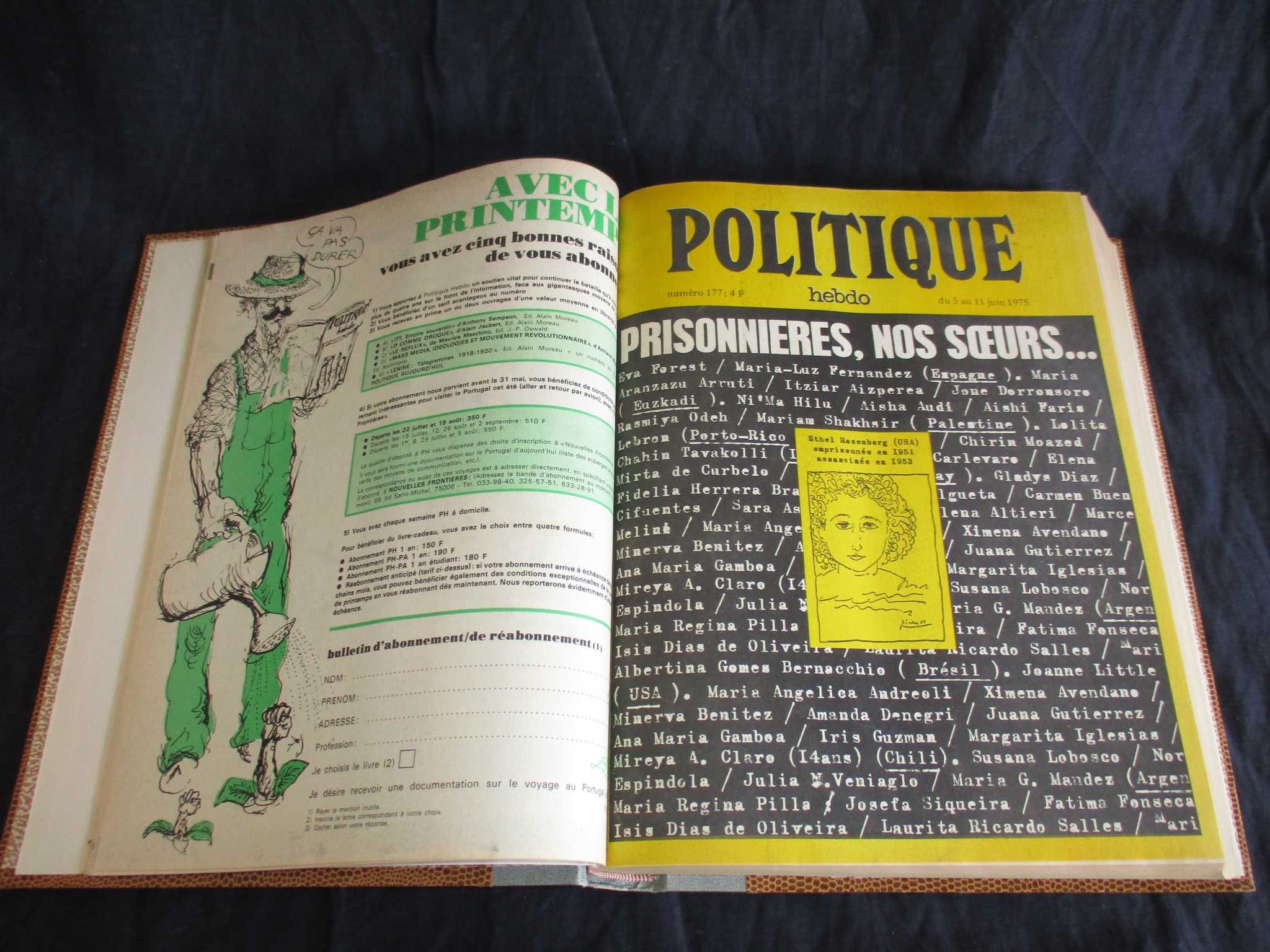 Livros Politique Hebdo Compilação Verão de 1975