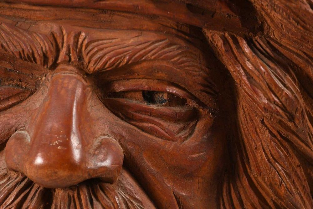 Rzeźba w drewnie sygnowana C. FASSI – UNIKATOWE dzieło SZTUKI LUDOWEJ