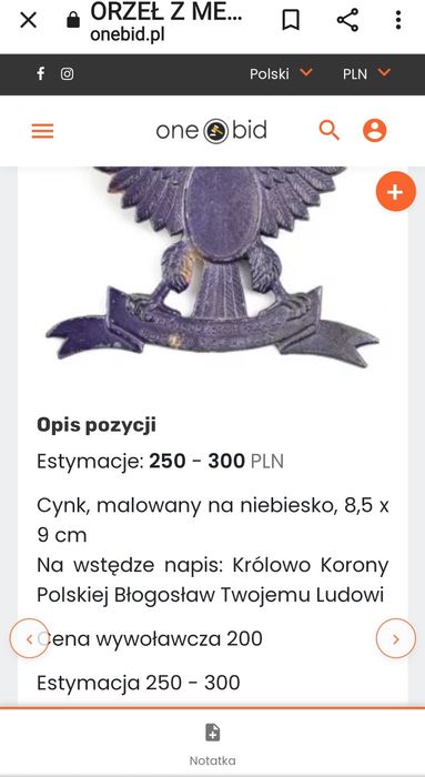 Ryngraf patriotyczny II RP pocz. XXw.