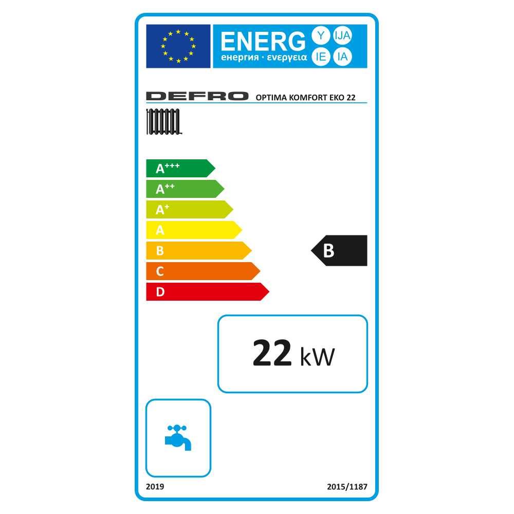 Kocioł, piec DEFRO OPTIMA KOMFORT EKO 22 kW - zasypowy / tradycyjny