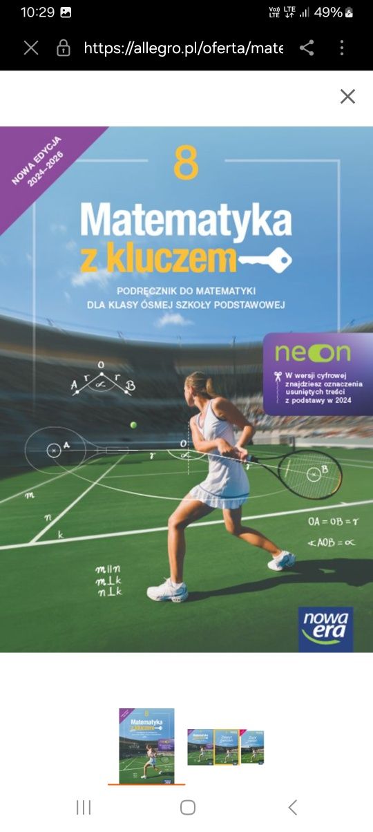 Matematyka z kluczem NEON. Klasa 8. Podręcznik NOWA EDYCJA