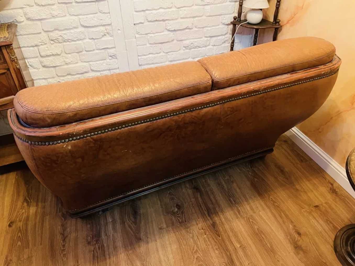 Stara skórzana Sofa retro