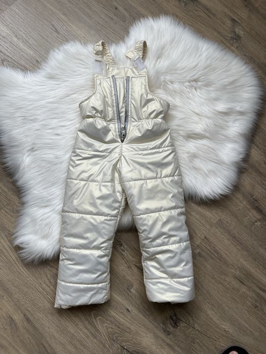 Зимовий напівкомбенізон і куртка , натуральне хутро , комбенізон