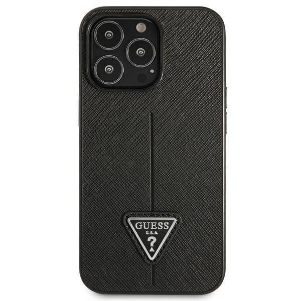 Etui Guess Saffiano Triangle Logo iPhone 14 Pro 6,1" Czarny