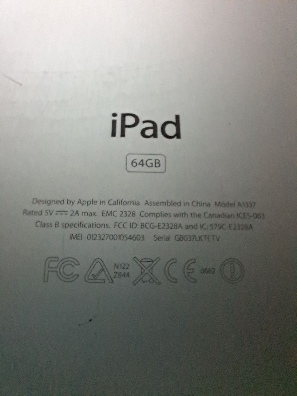 iPad  1 gen. 64GB    A 1337