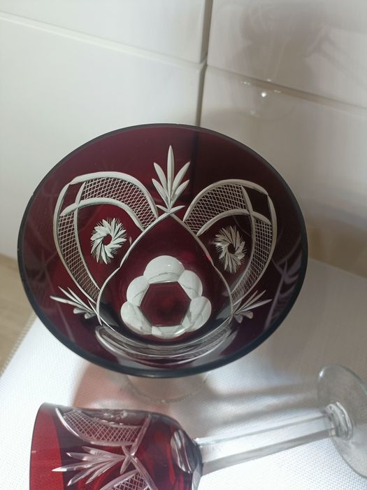 Kieliszki kryształowe z PRL