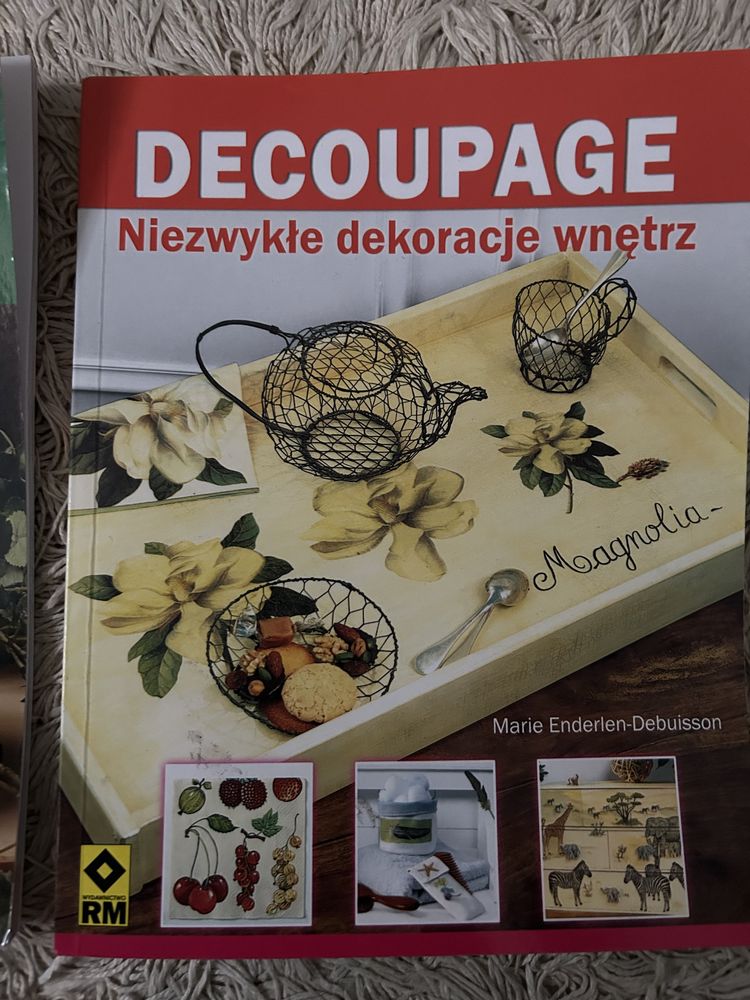 Dwie Książki Decoupage dekoracje