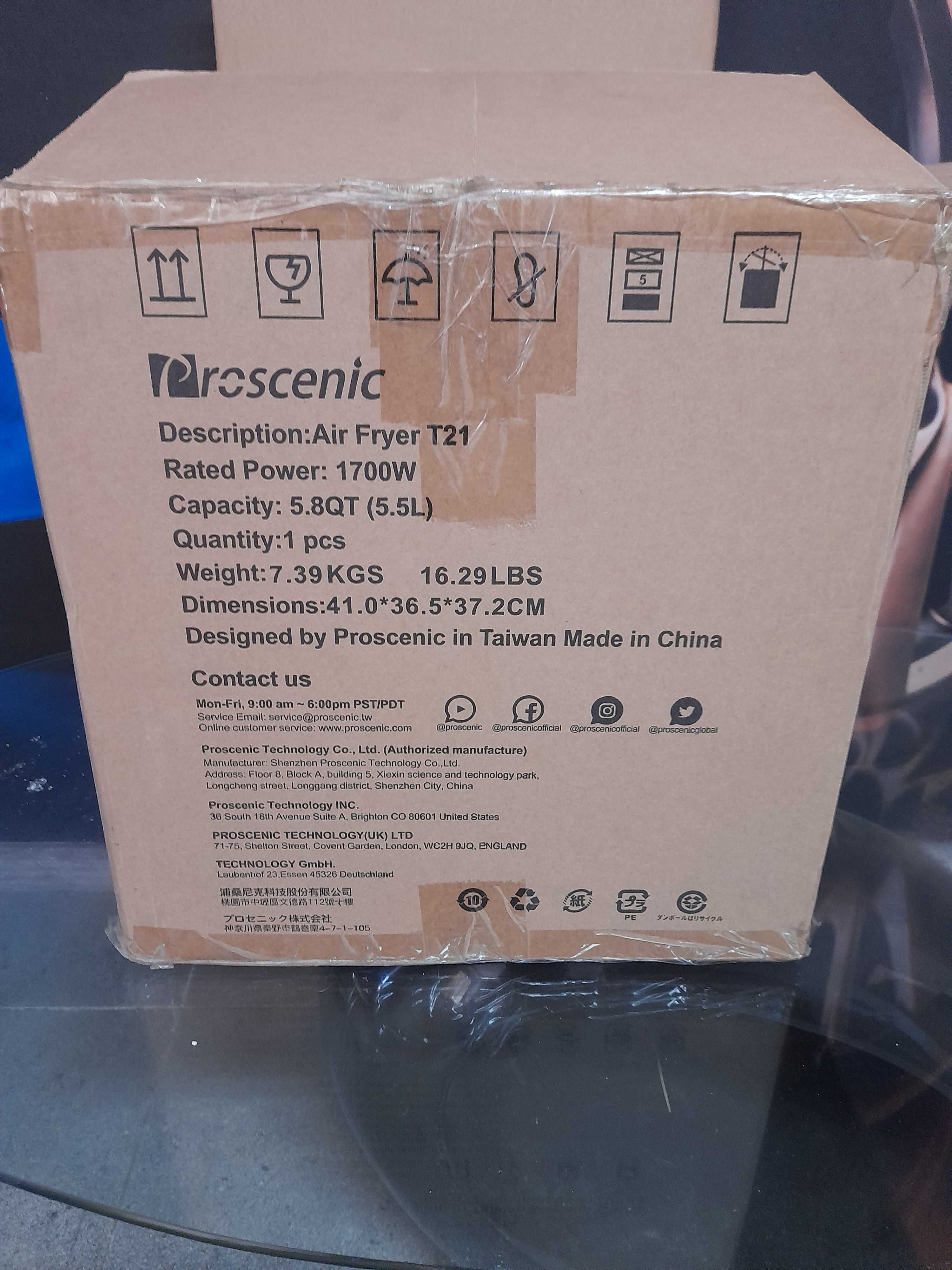 Frytkownica beztłuszczowa PROSCENIC T21 Air Fryer  5,5L 8 PROGRAMÓW
