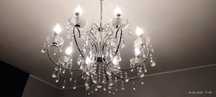 Lampa kryształowa chrom