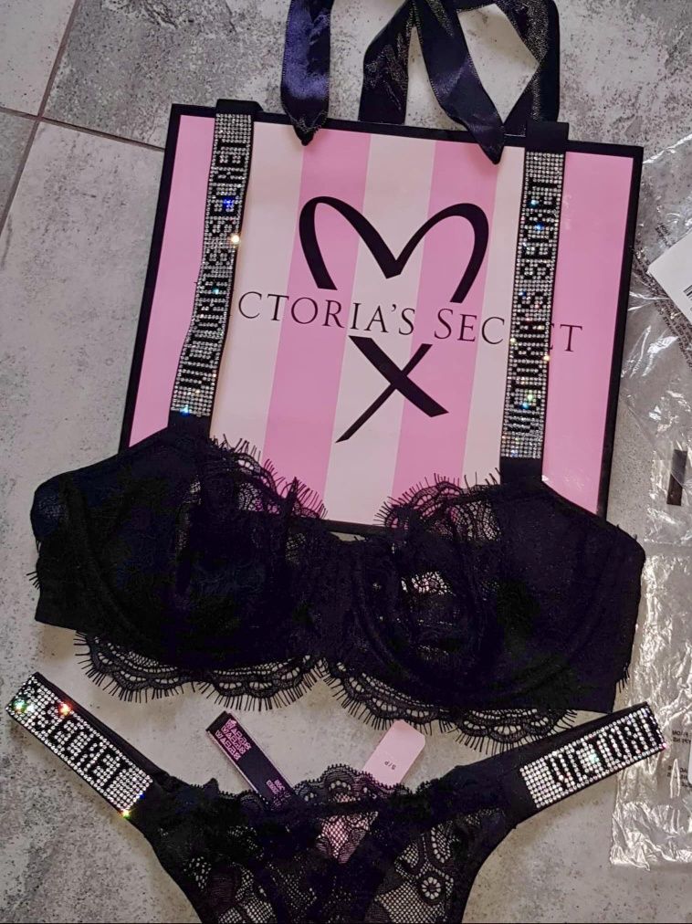 Biustonosz stanik Victoria's Secret 32B 70B czarny nowy oryginalny