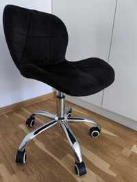 Krzesło obrotowe/fotel obrotowy regulowany czarny welur