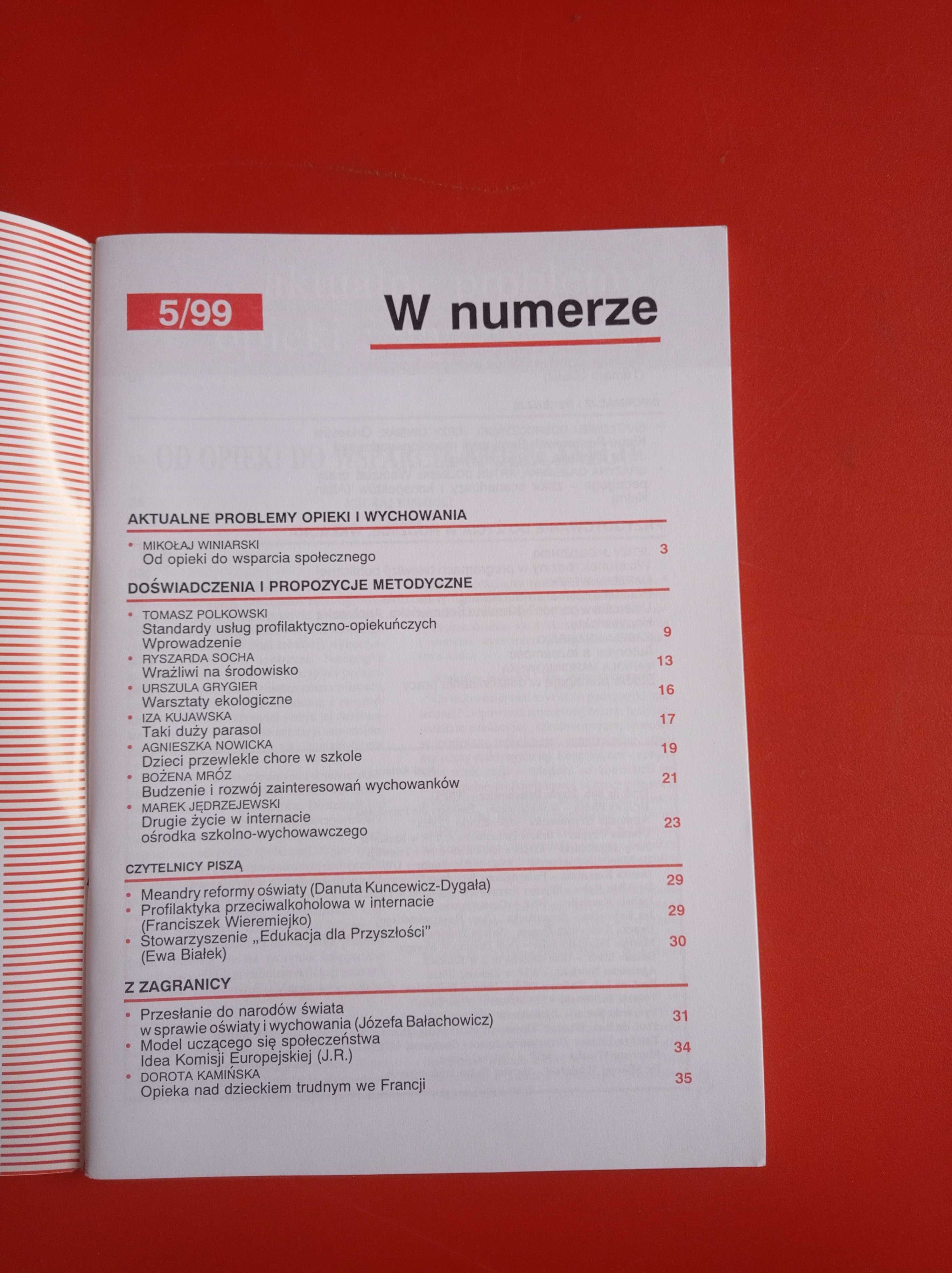 Problemy opiekuńczo-wychowawcze, nr 5/1999, maj 1999