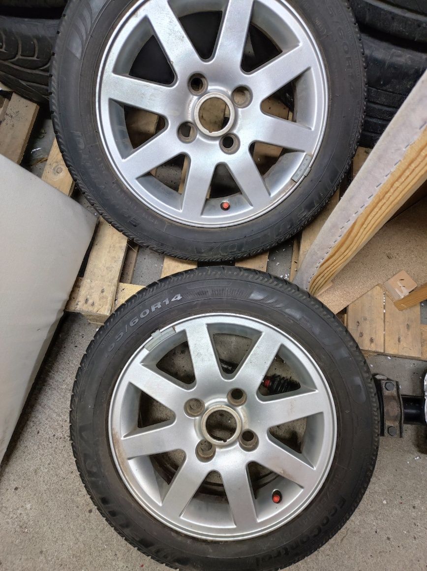 Koła felgi aluminiowe Ford Ka Fiesta 165/60 R14 zamiana za opony/koła