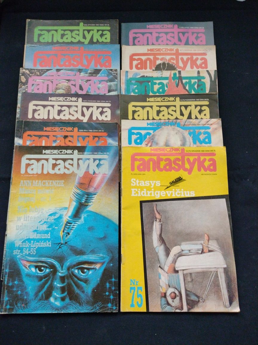 Fantastyka Miesięcznik rok 1988 komplet