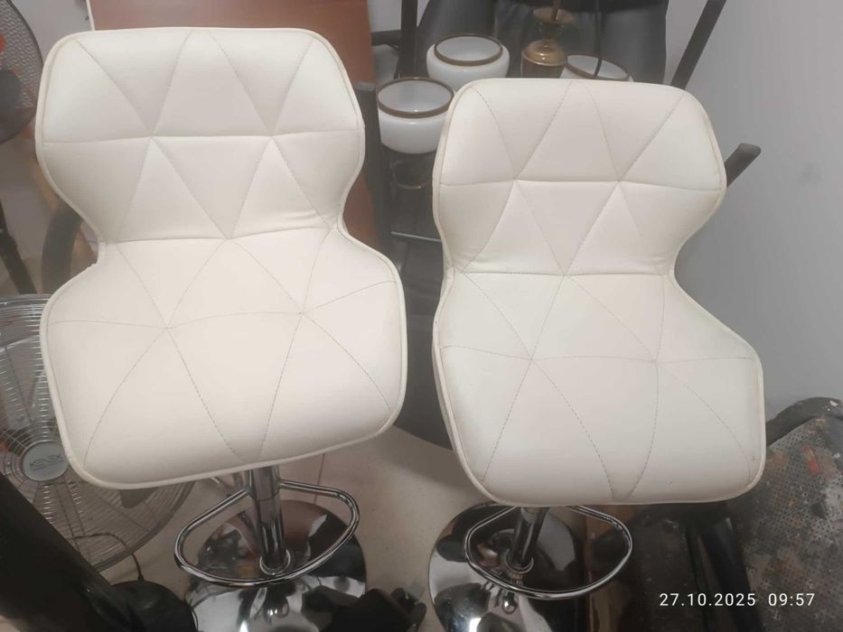 Hokery białe - 2 sztuki, regulowane