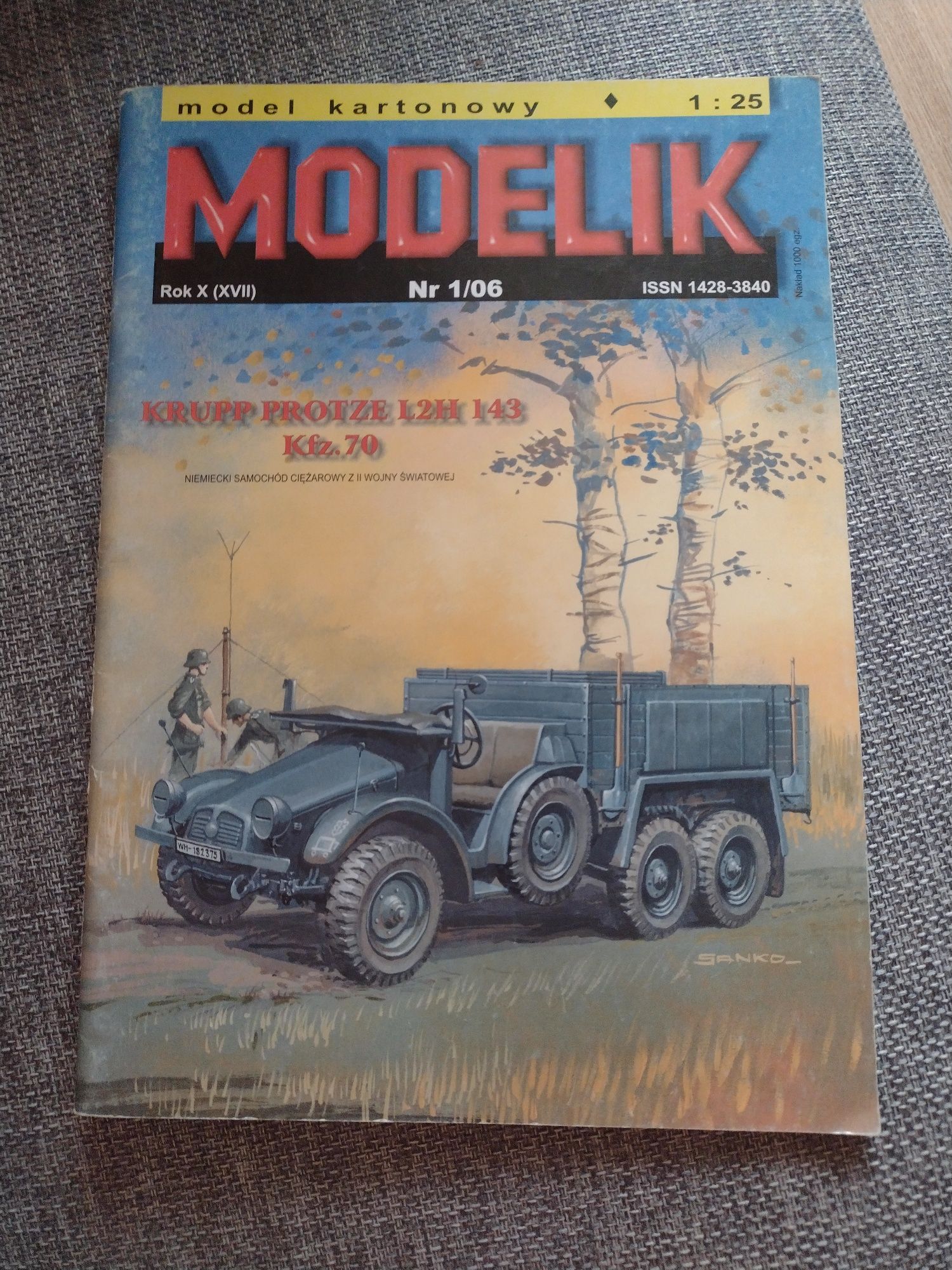 Model kartonowy Modelik Krupp protze L2h 143 Kfz 70