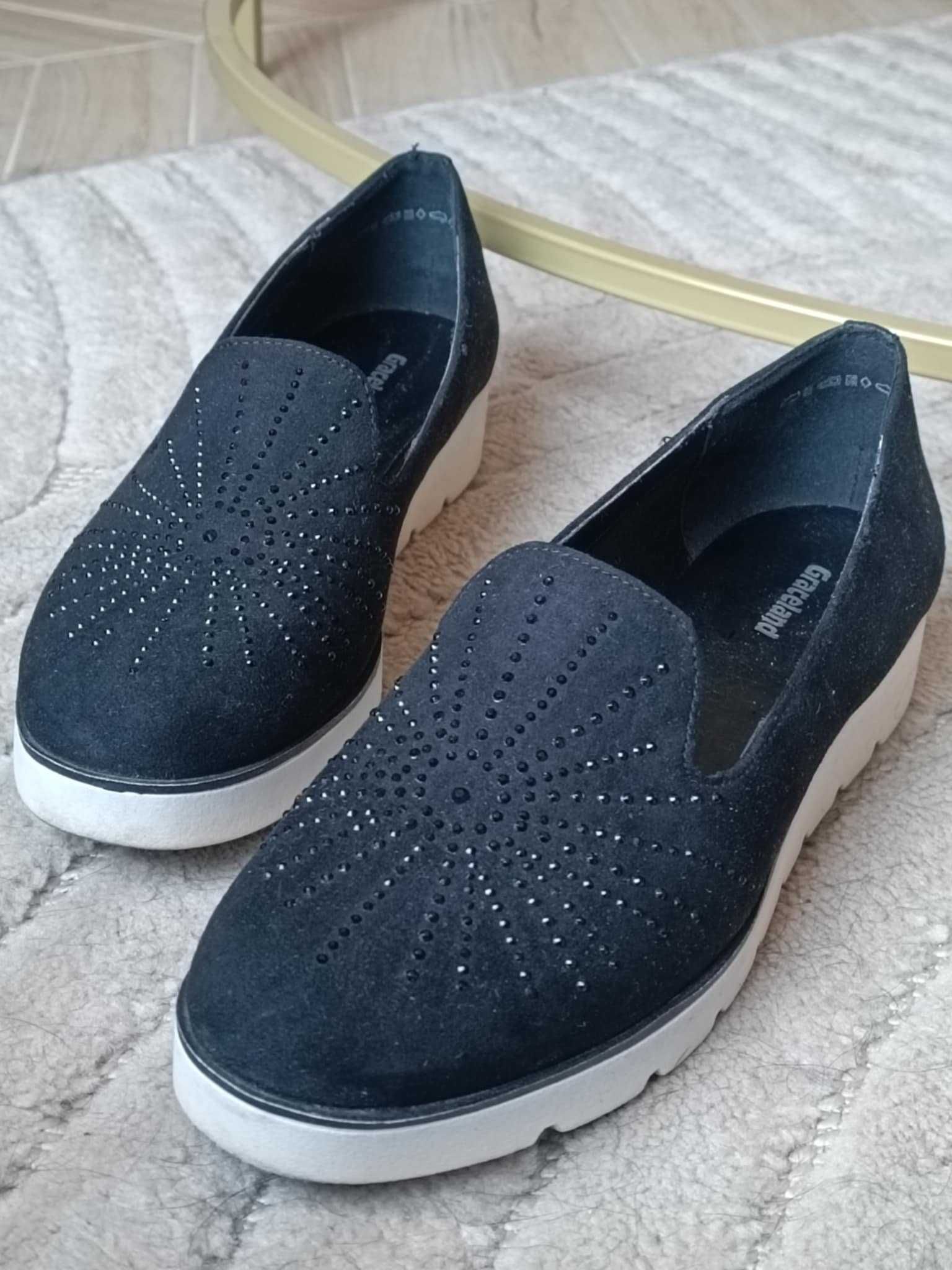 Mokasyny półbuty czarne Deichmann rozmiar 38