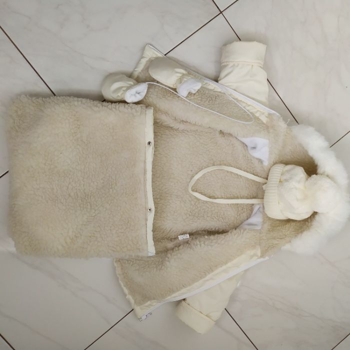 Зимний детский комбинезон 3 в 1 + шапка (размер 36-38)