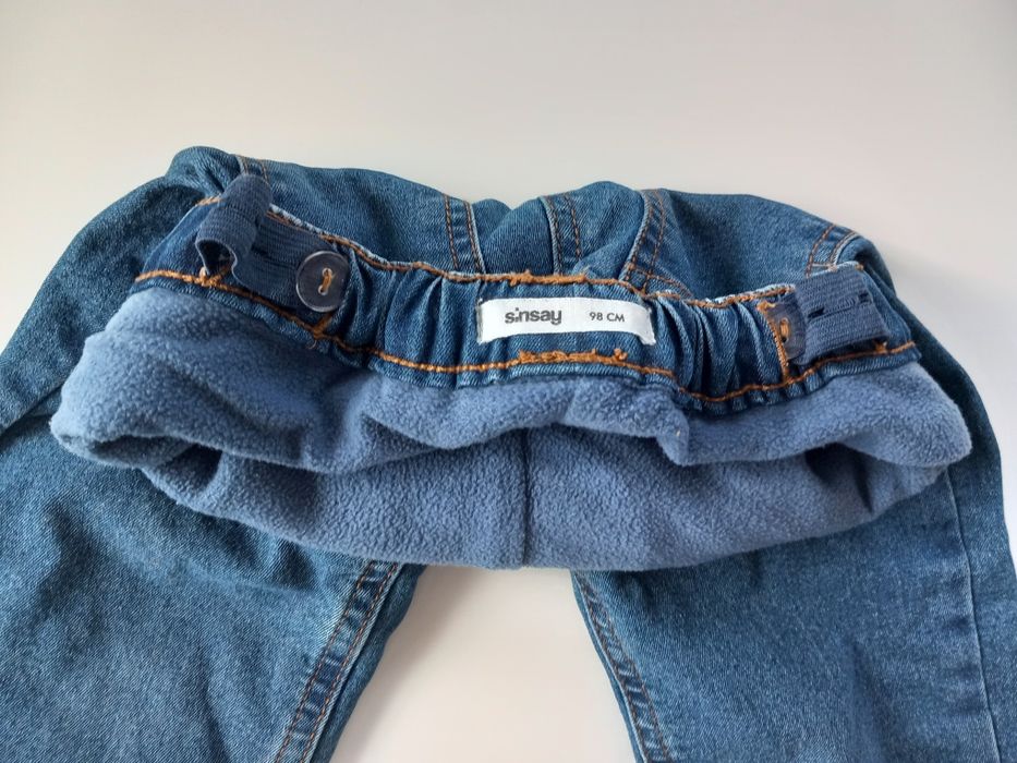 Jeansy ocieplane roz.98 - 2pary