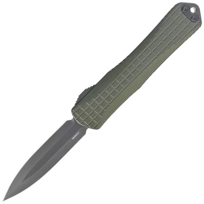 Nóż automatyczny OTF Heretic Manticore X D/E Green Frag Aluminium,