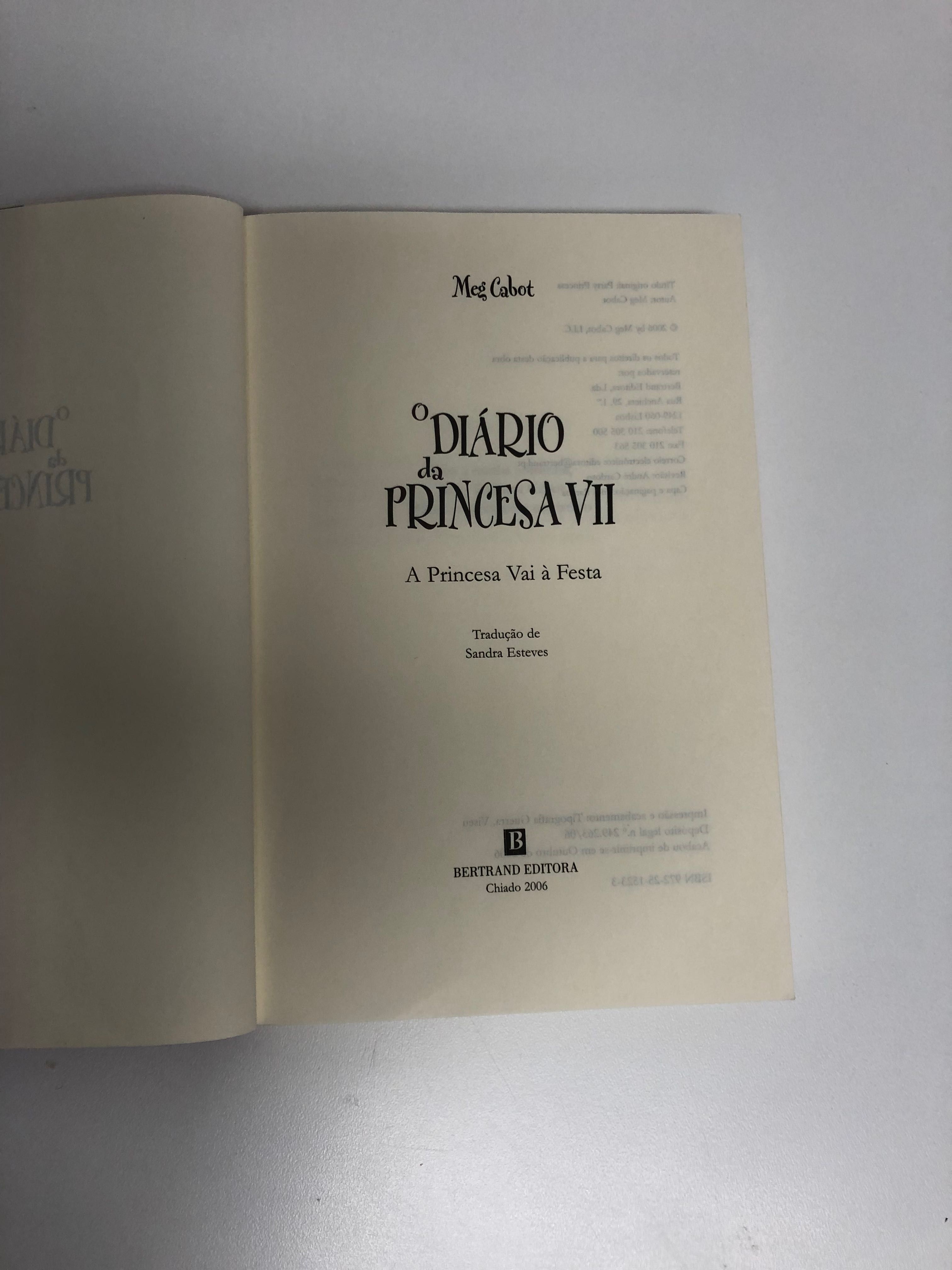 Livro "Diário da Princesa Vol. VII - A Princesa Vai à Festa"