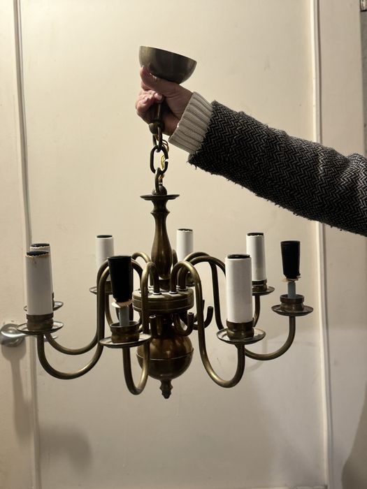 Żyrandol lampa sufitowa  z mosiądzu retro do salonu