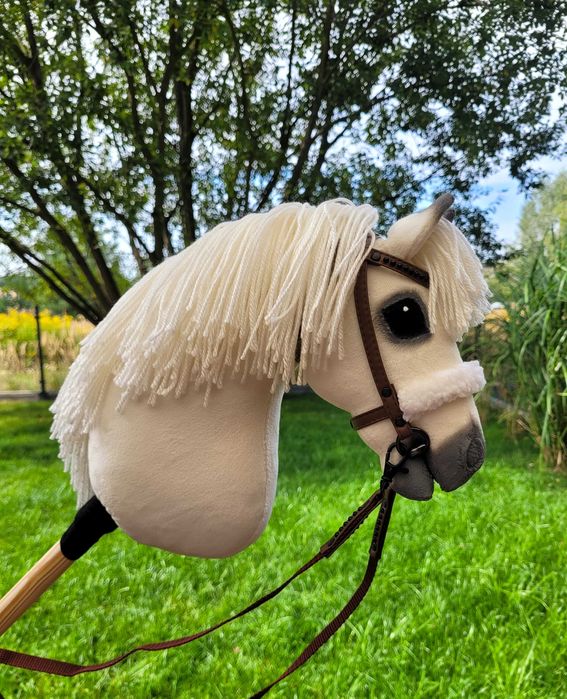 Konik Hobby Horse A4 ręcznie szyty z minky, zestaw z ogłowiem #33