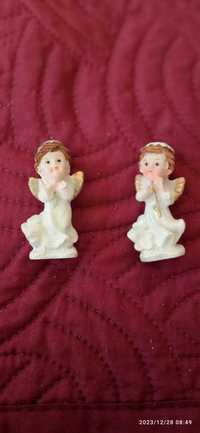 Dwa aniołki z gipsu + magnes na lodówkę gratis