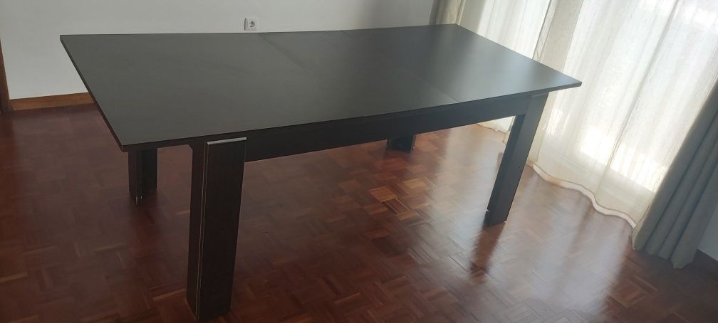 Mesa extensivel melamina cor wenge