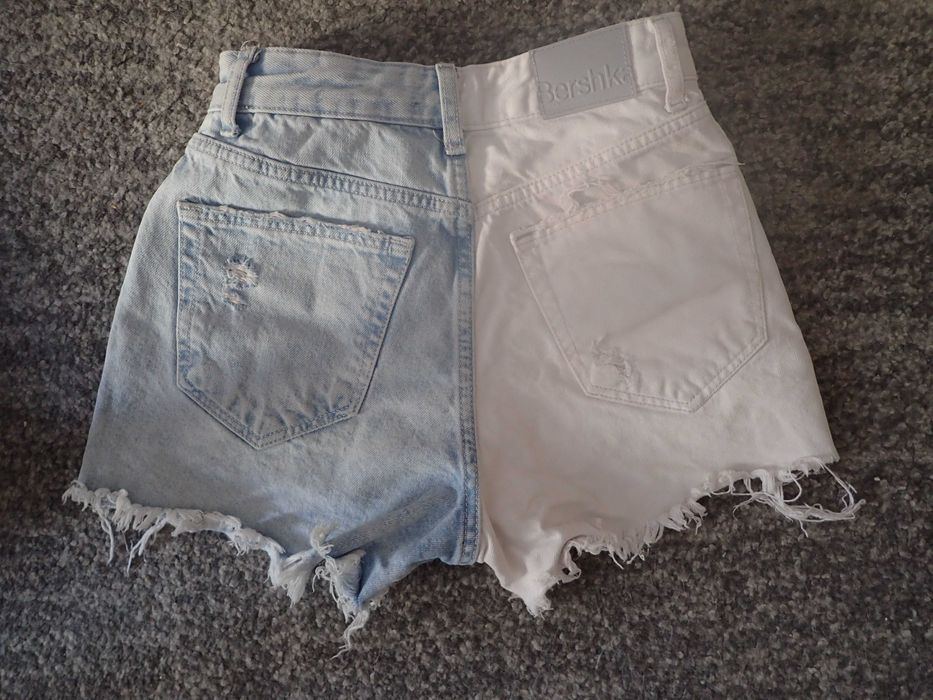 Bershka - krótkie spodenki jeansowe damskie