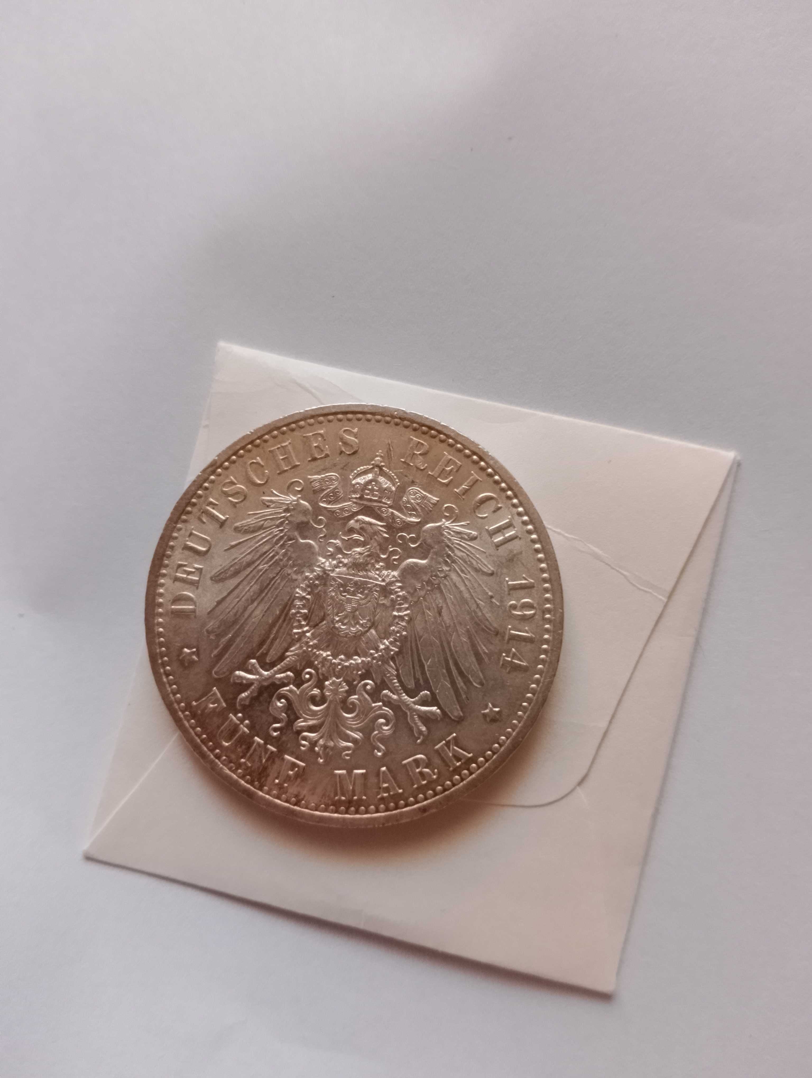 5 i 3 marki 1914 Wilhelm II tzw mundur .Stan