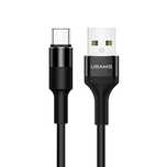 USAMS Kabel pleciony U5 2A USB-C czarny/black 1,2m SJ221TC01