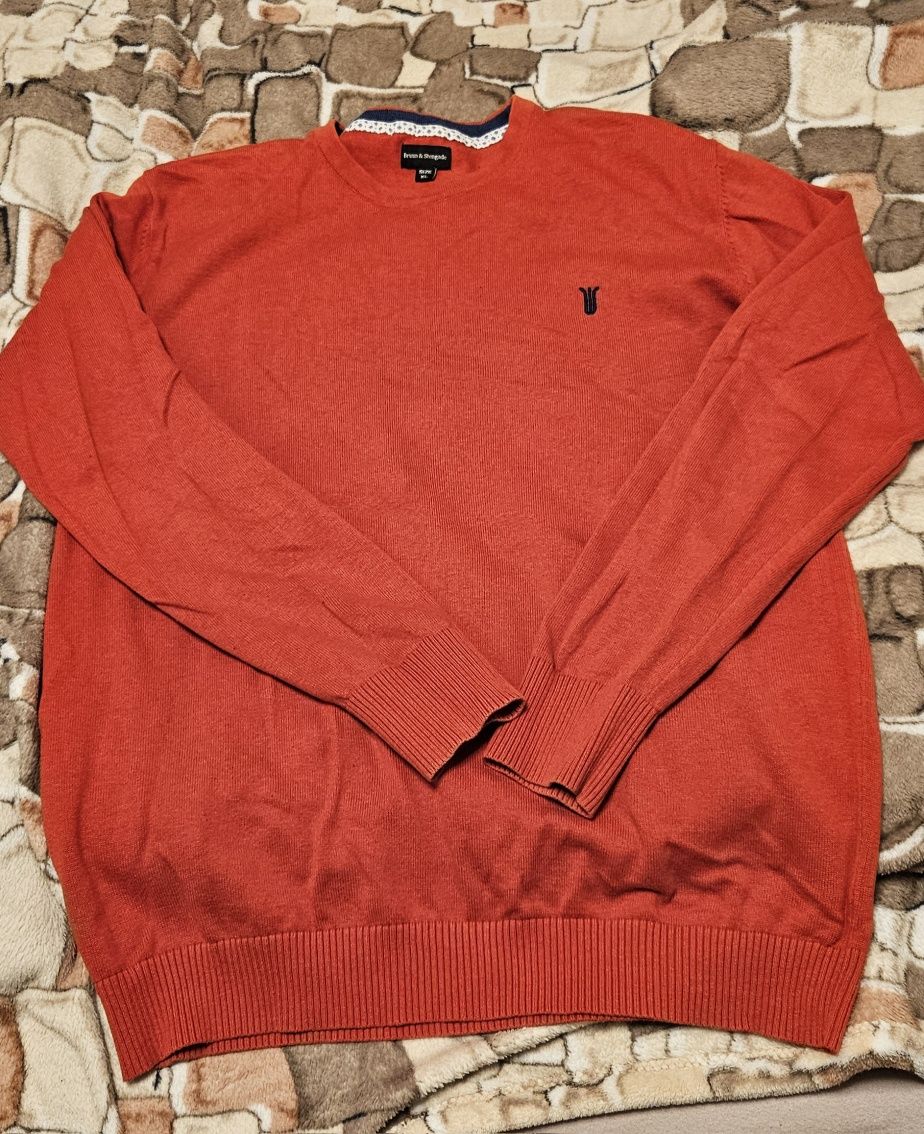 Czerwony sweter męski XXL stylowy i modny. Okazja