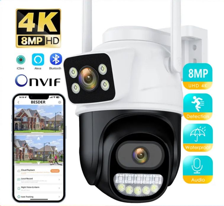 Акція! камера Anbiux A33H Wi-Fi 8МП 4K PTZ з двома об'єктивами