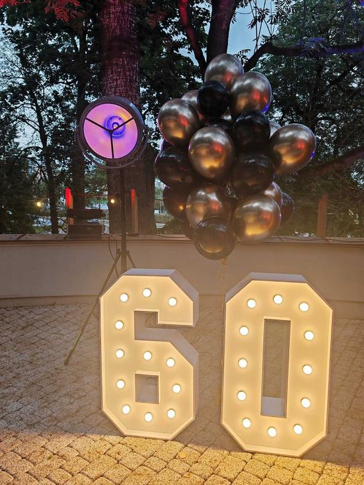 Cyfry LED urodzinowe podświetlane świecące 100 cm wynajem