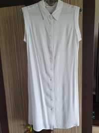 Biała długa koszula sukienka koszulowa
