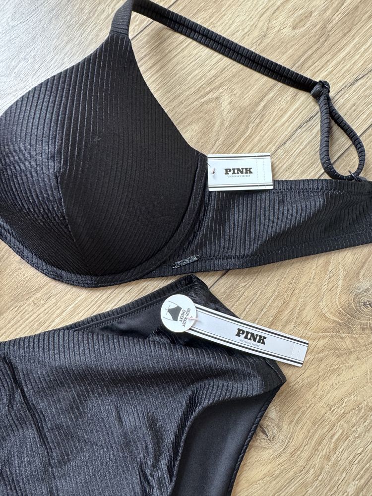 Чорний купальник Victoria Secret pink