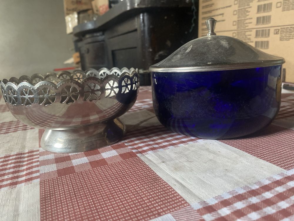 Цукерниця скло і метал