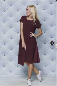 Сукня жіноча плаття міді бордового кольору