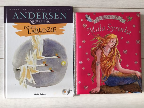 Książki bajki dla dzieci „Dzikie łabędzie” i „Mała syrenka”