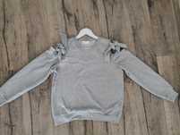 Bluza szara odkryte ramiona JCL wiązania S/M