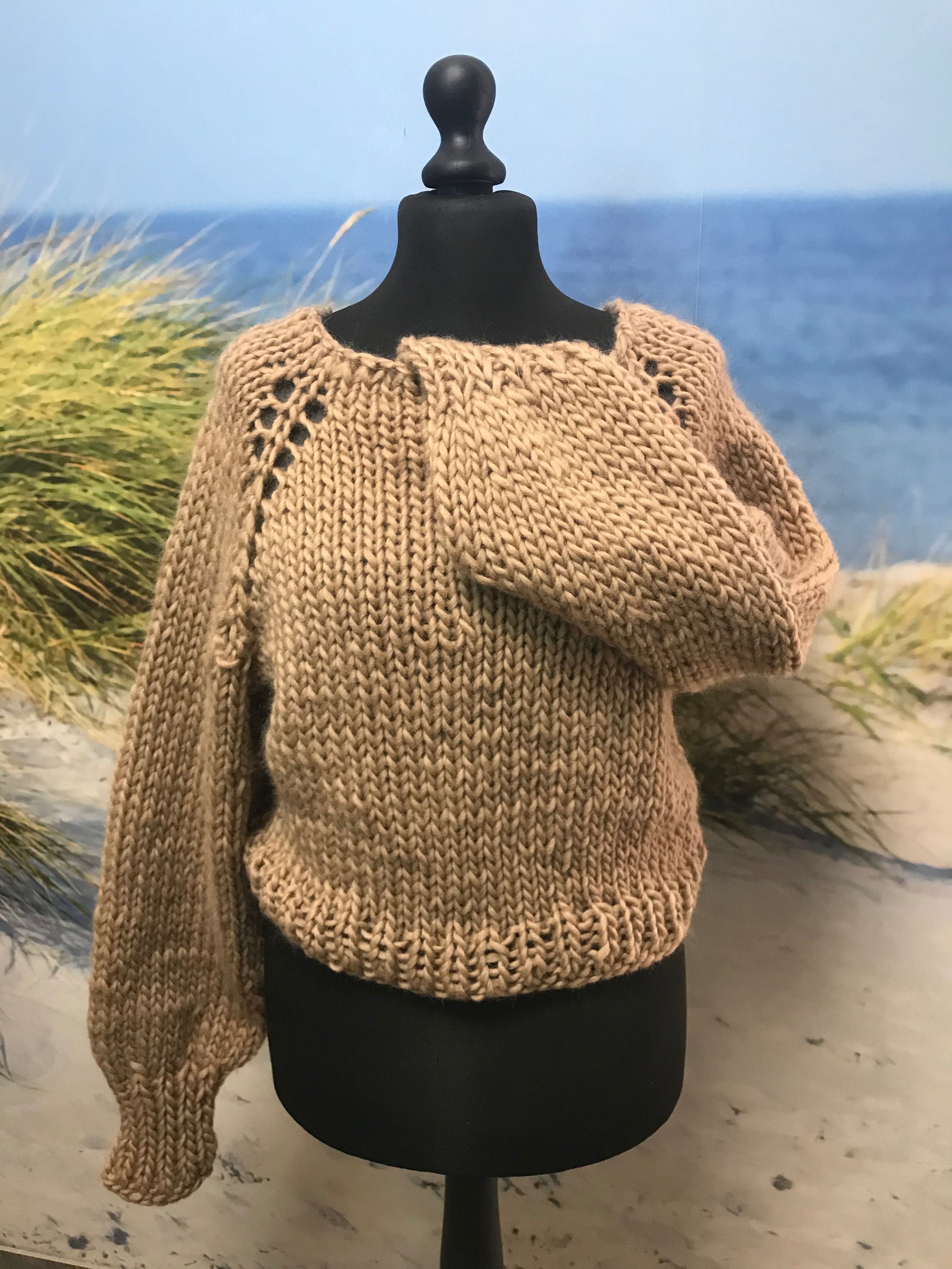 Sweter gruby wełniany cieply