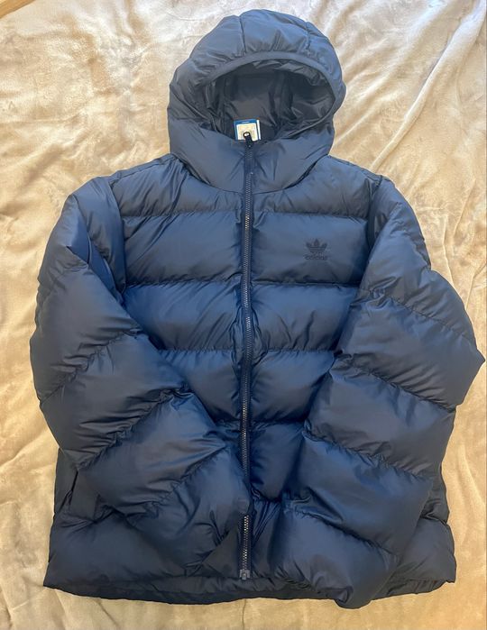 Синій Пуховик Адідас, S, M Adidas Tonal Puffer down jacket